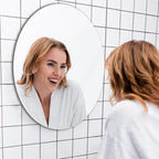 JUNEBRUSHS Oval Mirror, Acrylic Oval Bathroom Mirrors Unbreakable Frameless - Image 6