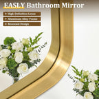 30"x 30" Gold Bathroom Mirror - Image 6