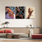 YFvrPt Black Woman Wall Art Set of 3, Trendy African American Women Wall Decor - Image 5