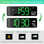 Digital Wall Clock with Remote Control, Large Display Plug in LED Digital Alarm - Image 4