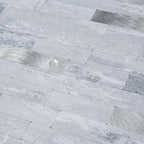 AULIGET 20 Sheets Faux Stone Peel and Stick Backsplash, Light Grey Marble Look - Image 3