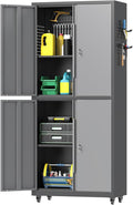 71" H Metal Tool Storage Cabinet by Firstsky