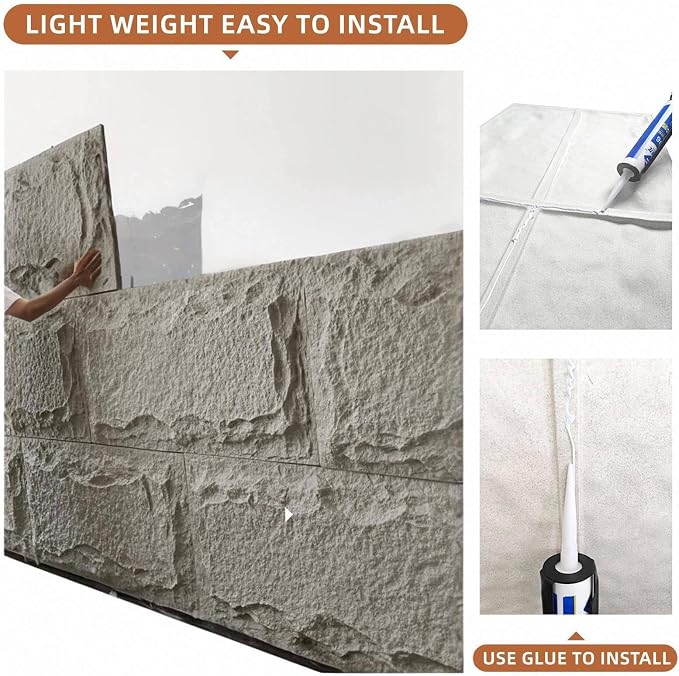 Stone 3D Wall Panels, 23.6"*47.2" Wall Paneling - Image 4