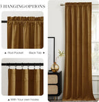 NICETOWN Gold Brown Velvet Curtains - Image 5