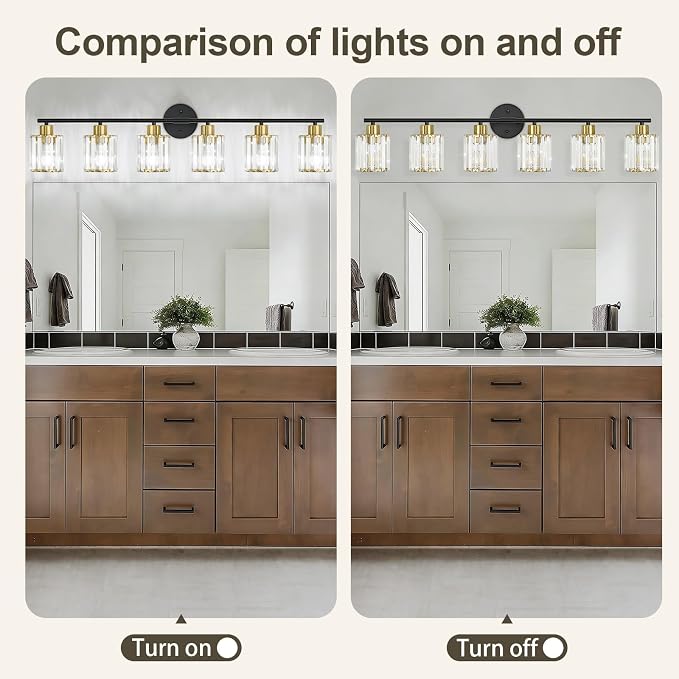 Crystal Bathroom Light Fixtures, Bathroom Lighting Fixtures Over Mirror - Image 7