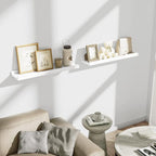 Love-KANKEI Floating Shelves Wall Mounted Set of 2, 24 Inch Wood Storage Wall - Image 8