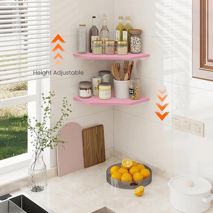 Homode Corner Floating Shelves, Corner Wall Shelf - Image 3