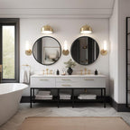 G-LEAF Black Round Mirror 32 inch Circle Mirror - Image 4