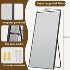 Koonmi 86"x40" Floor Mirror Full Length, Bedroom Floor Body Mirror - Image 2
