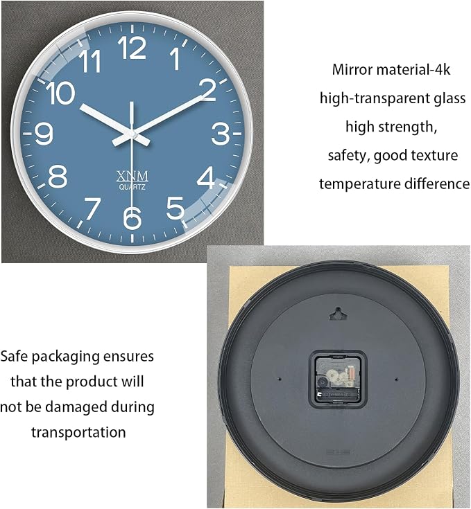 XNM Modern Wall Clocks Battery Operated Classic Analog Clock - Image 6