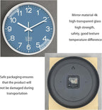 XNM Modern Blue Wall Clocks Battery Operated 10 Inch Classic Analog Clock - Image 7
