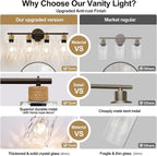 MOKATNG Bathroom Light Fixtures, 4-Light Coastal Vanity Lights - Image 2