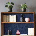 RoomMates RMK11698RL Navy Faux Grasscloth Weave Non-Textured Peel and Stick - Image 3