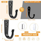 5 Large Size Heavy Duty Wall Hooks, Coat Hooks - Image 2