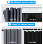 MaKefeile Room Divider Curtains Total Blackout Privacy Curtain Panel Room - Image 2