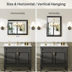 Briivue 22x30 Inch Black Bathroom Mirror - Image 6