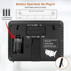 WallarGe Atomic Digital Wall Clock Battery Operated, Self-Setting, Large Display - Image 8