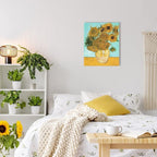 Van Gogh Canvas Wall Art: Twelve Sunflowers Oil Painting Picture Reproduction - Image 4