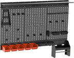 TORACK Metal Pegboard Wall Organizer 4ft Wide, Tool Storage Pegboard System - Image 9