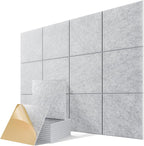 12 Pack Self-Adhesive Acoustic Panels, Soundproof Wall Panels by Lebenforce