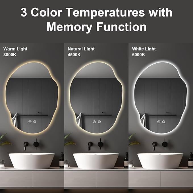 Irregular LED Bathroom Mirror - Image 2
