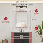 Keonjinn 20 x 30 Inch Brushed Nickel Bathroom Mirrors - Image 6