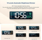 Digital Wall Clock Large Display, Auto Brightness Dimmer Reloj De Pared - Image 5