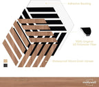 Mollywell Acoustic Panels, PVC Wood-Grain, 14x12 Inch Hexagon Carved Sound - Image 3