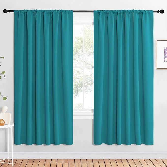 NICETOWN 2 Panels Blackout Curtains, Rod Pocket Window Curtains Room Darkning by NICETOWN