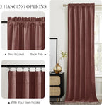 NICETOWN Wild Rose Velvet Curtains, Rod Pocket Velvet Drapes, Media Movie - Image 5