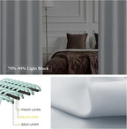 NICETOWN 1 Panel Room Darkening French Door Curtain, Thermal Insulated Front - Image 4