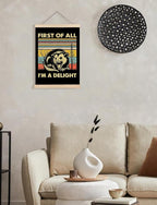 Foritho First of All I'm a Delight Sarcastic Angry Opossum Poster Wall Art - Image 4
