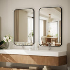 BEAUTYPEAK 26" x 38" Rectangular Aluminum Alloy Frame Wall Mounted Bathroom - Image 5