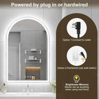 Arched LED Mirror for Bathtoom 24"x36", Shatterproof, Touch Sensor, 3 Color - Image 6