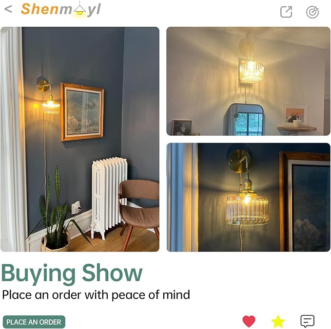 Shenmoyl Vintage Wall Sconce Wall Lamp - Image 5