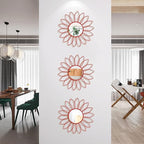 3 Pack Metal Mirrors for Wall Sunburst Wall Mirrors Home Décor Decorative - Image 4