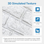 COMSTICKC 3D Faux White Brick Wall Panels Peel and Stick Wall Stickers - Image 3