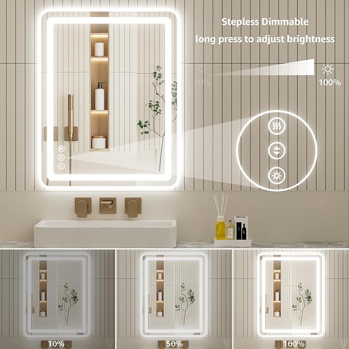 55" x 36" Led Bathroom Mirror - Image 3