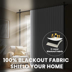 100% Blackout Room Divider Curtains Sets White W100 x L96 in 2 Panels No Drill - Image 5