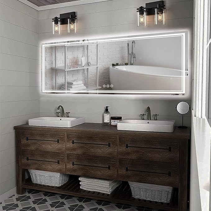 Ratsamee 84x40 Inch LED Bathroom Mirror - Image 2