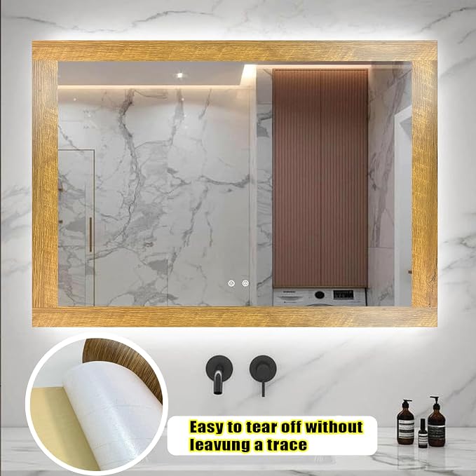 Teemall 10M Black Wood Grain Removable PVC Waterproof Border Wall Decor - Image 6