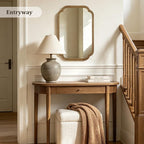 WallBeyond 20" x 30" Wood Mirror Rounded Corner Arch Wall Mirror - Image 4