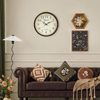 Geevon Vintage Brown Wall Clock, Silent 16" Non Ticking Wall Clock Battery - Image 8
