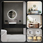 DUMOS 24 Inch Round LED Bathroom Mirror - Image 8
