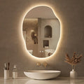 LOVESPEJO Irregular Backlit Mirror Bathroom 25x35 Inch, Asymmetrical LED by LOVESPEJO