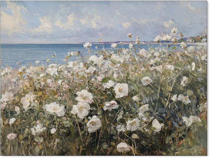 rumlud Nature Landscape Wall Art Coastal Wildflower Poster French Spring by rumlud