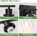 MOKATNG 3-Light Bathroom Light Fixtures, Vanity Light - Image 4