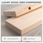 Homeforia 20 inch Wood Floating Shelves, High End Solid Natural Wood 20inch - Image 4