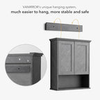VANIRROR Bathroom Wall Cabinet Over Toilet Storage Cabinets 25x30 in Above - Image 4