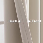 IGEMAEVE Cream Curtains 108 Inch Length 2 Panels Set, Light Filtering Curtains - Image 4